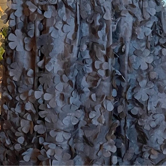 Carla Conti Black 3D Floral Cutout Back Cocktail Mini Dress Size XL NWOT Italy - Picture 3 of 9